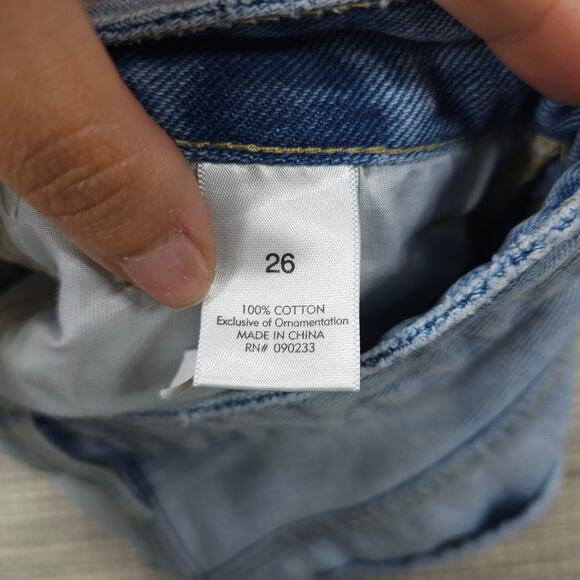 Kendall & Kylie Womens 26 Linda Blue Mid-Rise Heartbreaker Cut Off Shorts - Picture 9 of 16